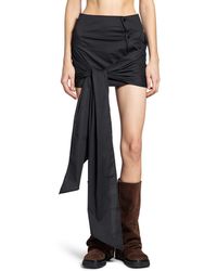 The Attico - Cotton Poplin Stretch Mini Skirt - Lyst