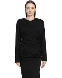 Junya Watanabe - Long Sleeve Draped T-Shirt - Lyst