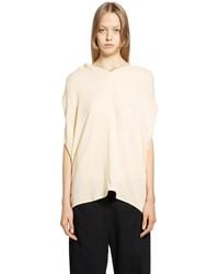 TOTEME - Cocoon Viscose Wool Cape Blouse - Lyst