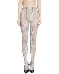 Dilara Findikoglu - Past Edges Lace-Effect Mesh Tights - Lyst