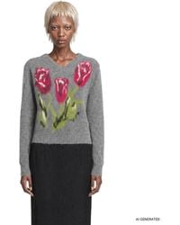 Maison Margiela - Brushed Alpaca V-Neck Sweater - Lyst