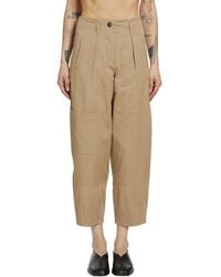 Max Mara - Cotton Bull Denim Cargo Trousers - Lyst