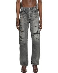 Mastercraft Union - Showa Relaxed 'Kumori' Repaired Jeans - Lyst