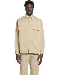 White Sand - Cotton Canvas Overshirt - Lyst