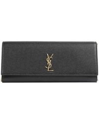 Saint Laurent - Grain De Poudre Leather Kate Clutch - Lyst