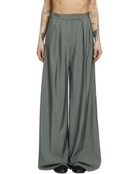 Max Mara - Wide Leg Wool And Silk Trousers - Lyst