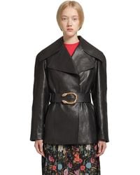 Gucci - Belted Leather Nappa Trench Coat - Lyst