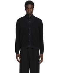 Giorgio Armani - Virgin Wool Blend Cardigan - Lyst