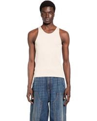 Maison Margiela - Ribbed Jersey Tank Top - Lyst