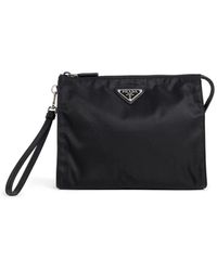 Prada - Re-Nylon And Saffiano Leather Necessaire - Lyst
