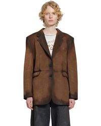 Acne Studios - Suede Suit Jacket - Lyst