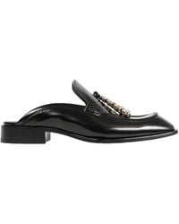 Loewe - Brushed Leather Edge Loafer Mules - Lyst
