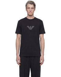 Emporio Armani - Pima-Jersey Logo T-Shirt - Lyst