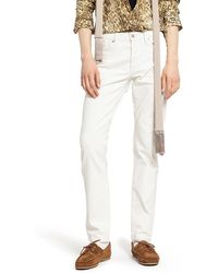 Tom Ford - Jeans A 5 Tasche Con Gamba Dritta Strappata - Lyst