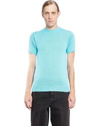 Prada - Knit Short Sleeve Top - Lyst