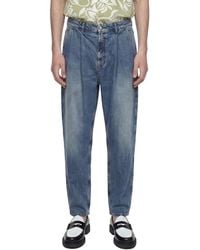 Hed Mayner - Pleated Denim Pants - Lyst