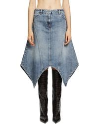 The Attico - Denim Midi Skirt - Lyst