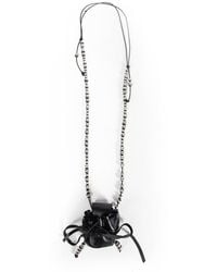 Ann Demeulemeester - Sindri Necklace With Small Leather Bag Pendant - Lyst