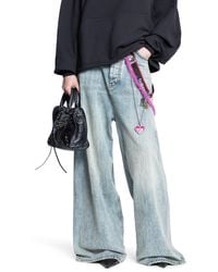 Balenciaga - Charms baggy Pants In Cotton Denim - Lyst