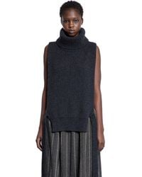 Uma Wang - Sleeveless High Neck Knitted Top - Lyst