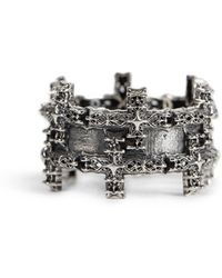 Emanuele Bicocchi - Notre Dame Double Cross Band Ring - Lyst