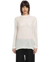 TOTEME - Long Open Weave Knit Sweater - Lyst