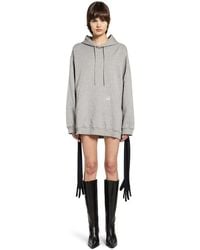 MM6 by Maison Margiela - Hooeded Glove Sweatshirt Mini Dress - Lyst