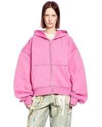Acne Studios - Signature Logo Zip-Up Hoodie - Lyst