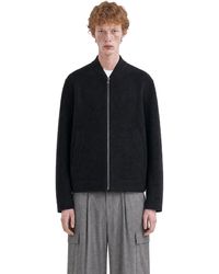 Harris Wharf London - Boiled Wool Bomber Jacket - Lyst