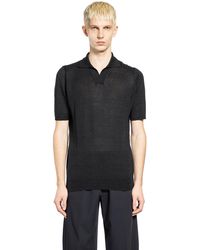Lardini - Cotton Linen Knit Polo - Lyst