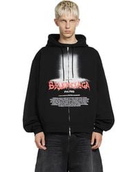 Balenciaga - The Door Oversized Zip-Up Hoodie - Lyst