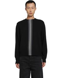 Gucci - Knit Wool Sweater With Muted Web - Lyst
