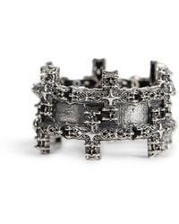 Emanuele Bicocchi - Notre Dame Double Cross Band Ring - Lyst