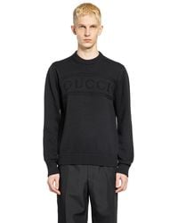 Gucci - Knit Cotton Wool Jumper With Intarsia - Lyst