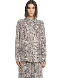 Balenciaga - Python Print Silk Shirt - Lyst