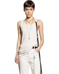 Ann Demeulemeester - Seva Tank Top In Cotton Rib Jersey - Lyst