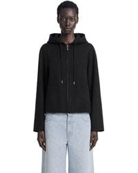 Max Mara - Wool Blend And Silk Hooded Coat - Lyst