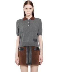 Marni - Cashmere Polo Shirt With Contrast Colour - Lyst