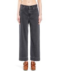 Chloé - High-Rise Cropped Jeans - Lyst