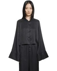 MM6 by Maison Margiela - Viscose Blend Jacquard Shirt - Lyst