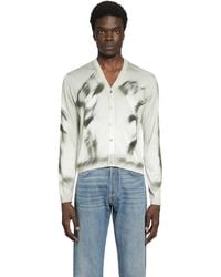 Versace - Printed Silk-Knit Cardigan - Lyst