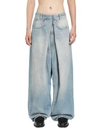 Maison Margiela - Wrap Denim Trousers - Lyst