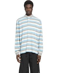 ERL Striped-Sleeves Polo Shirt in Black for Men | Lyst
