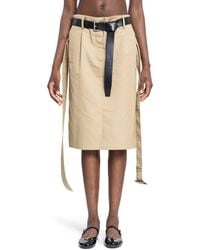 Prada - Cotton Twill Skirt - Lyst