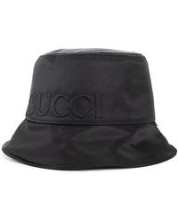 ハット Gucci Embroidered Nylon Blend Bucket Hat Gucci Embroidered Nylon Blend Bucket Hat in Natural for Men