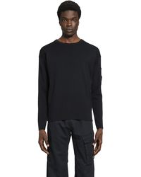 C.P. Company - Cotton Sea Island Lens Sweater - Lyst
