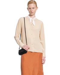 Prada Jacquard Crêpe De Chine Pajamas in Blue | Lyst UK