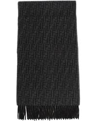 Fendi - Ff Zucca Jacquard Wool And Cashmere Scarf - Lyst