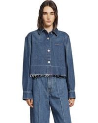 Givenchy - Cropped Denim Shirt - Lyst