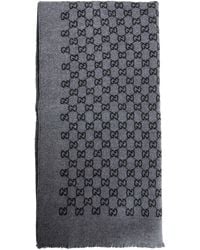 Gucci - Double Jacquard Gg Wool Scarf - Lyst
